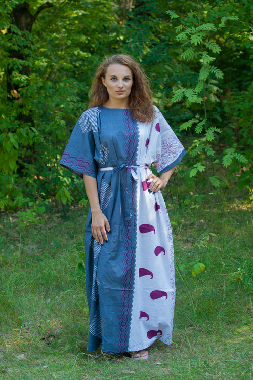Gray Mademoiselle Style Caftan in Perfectly Paisley Pattern