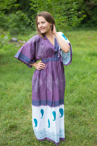 Mauve I Wanna Fly Style Caftan in Perfectly Paisley Pattern