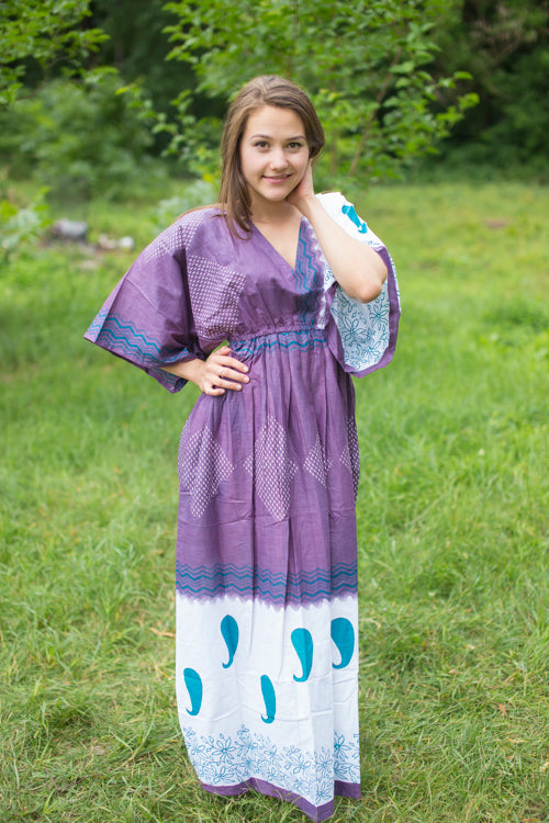 Mauve I Wanna Fly Style Caftan in Perfectly Paisley Pattern