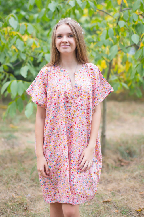 Pink Sunshine Style Caftan in Petit Florals Pattern