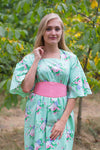 Mint Beauty, Belt and Beyond Style Caftan in Pink Peonies