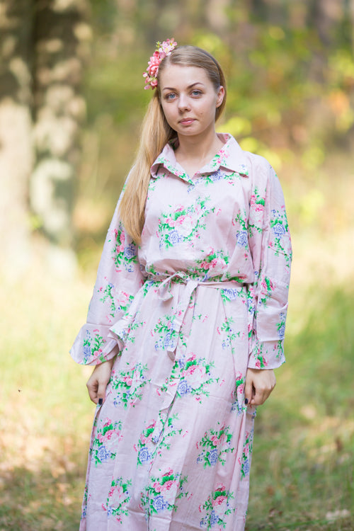 Pink Oriental Delight Style Caftan in Pink Peonies Pattern|Pink Oriental Delight Style Caftan in Pink Peonies Pattern|Pink Peonies