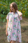 Pink Sunshine Style Caftan in Pink Peonies Pattern