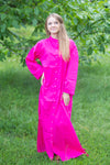 Magenta Charming Collars Style Caftan in Plain and Simple Pattern