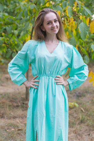 Mint Shape Me Pretty Style Caftan in Plain and Simple Pattern