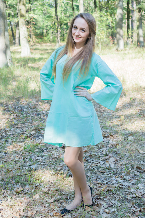 Mint Bella Tunic Style Caftan in Plain and Simple Pattern