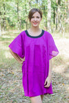 Purple Summer Celebration Style Caftan in Plain and Simple Pattern