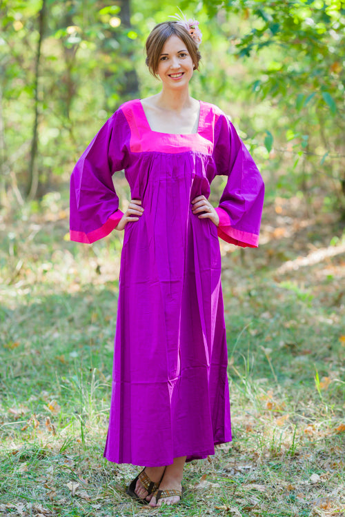 Purple Fire Maiden Style Caftan in Plain and Simple Pattern