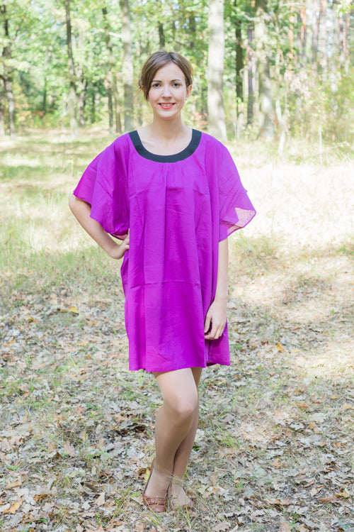 Purple Summer Celebration Style Caftan in Plain and Simple Pattern