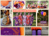 Purple and Orange Wedding Colors Bridesmaids Robes