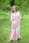Pink Timeless Style Caftan in Romantic Florals Pattern