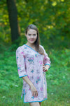 Pink Sun and Sand Style Caftan in Romantic Florals Pattern