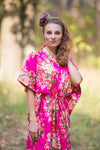 Magenta The Drop-Waist Style Caftan in Rosy Red Posy Pattern