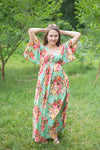 Mint I Wanna Fly Style Caftan in Rosy Red Posy Pattern