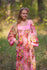 Pink Fire Maiden Style Caftan in Rosy Red Posy Pattern|Pink Fire Maiden Style Caftan in Rosy Red Posy Pattern|Rosy Red Posy