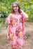 Pink Sunshine Style Caftan in Rosy Red Posy Pattern|Pink Sunshine Style Caftan in Rosy Red Posy Pattern|Rosy Red Posy