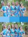 Shades of Blue Wedding Colors Bridesmaids Robes
