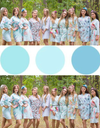 Shades of Light Blue Wedding Colors Bridesmaids Robes
