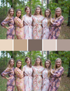 Taupe Brown and Cream Wedding Colors Bridesmaids Robes