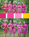 Shades of Hot Pink Wedding Colors, Bridesmaids Robes