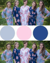 Navy Blue and Gray Wedding Colors Bridesmaids Robes
