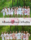 Mismatched White Bridesmaids Robes