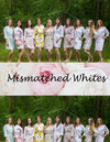 Mismatched White Floral Bridesmaids Robes