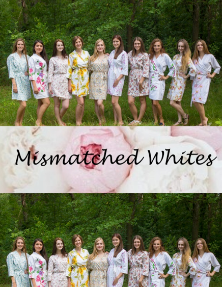 Mismatched White Floral Bridesmaids Robes|Mismatched White Floral Bridesmaids Robes|Mismatched White Floral Bridesmaids Robes|Mismatched White Floral Bridesmaids Robes