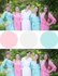 Pink and Mint Wedding Colors Bridesmaids Robes|Pink and Mint Wedding Colors Bridesmaids Robes|Pink and Mint Wedding Colors Bridesmaids Robes