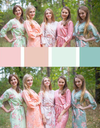 Mint, Peach & Grayed Jade Wedding Colors Bridesmaids Robes