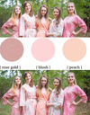 Blush, Peach and Rose Gold Wedding Colors Bridesmaids Robes