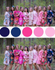 Pink, Fuchsia and Navy Blue Wedding Colors, Bridesmaids Robes|Pink, Fuchsia and Navy Blue Wedding Colors, Bridesmaids Robes|Pink, Fuchsia and Navy Blue Wedding Colors, Bridesmaids Robes