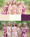 Eggplant and Champagne Wedding Colors Bridesmaids Robes