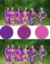 Assorted Purple Robes, Shades of Purple Wedding Colors Bridesmaids Robes