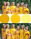 Shades of Yellow Wedding Colors Bridesmaids Robes