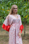 Pink Pretty Princess Style Caftan in Starry Florals Pattern