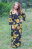 Navy Blue The Unwind Style Caftan in Sunflower Sweet Pattern|Navy Blue The Unwind Style Caftan in Sunflower Sweet Pattern|Sunflower Sweet