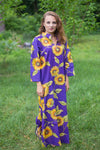 Purple Mandarin On My Mind Style Caftan in Sunflower Sweet Pattern