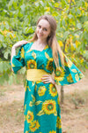 Teal Beauty, Belt and Beyond Style Caftan in Sunflower Sweet