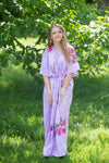 Lilac Best of both the worlds Style Caftan in Swirly Floral Vine Pattern