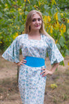 Light Blue Beauty, Belt and Beyond Style Caftan in Tiny Blossoms