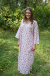 Pink The Unwind Style Caftan in Tiny Blossoms Pattern