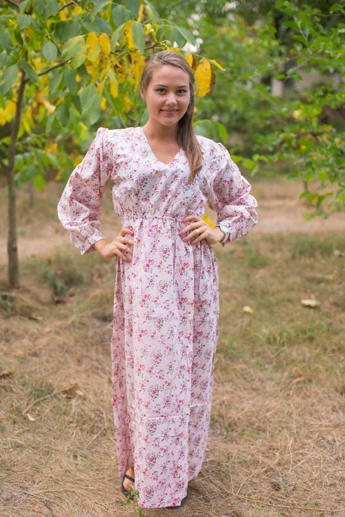 Pink Shape Me Pretty Style Caftan in Tiny Blossoms Pattern