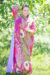 Lilac Charming Collars Style Caftan in Vibrant Foliage Pattern