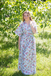 Light Blue Best of both the worlds Style Caftan in Vintage Chic Floral Pattern