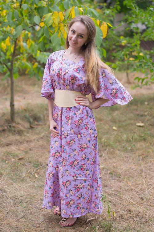 Lilac Beauty, Belt and Beyond Style Caftan in Vintage Chic Floral