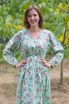 Mint Shape Me Pretty Style Caftan in Vintage Chic Floral Pattern