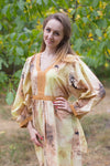 Beige My Peasant Dress Style Caftan in Watercolor Splash Pattern