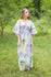 Gray I Wanna Fly Style Caftan in Watercolor Splash Pattern|Gray I Wanna Fly Style Caftan in Watercolor Splash Pattern|Watercolor Splash