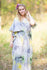Gray The Drop-Waist Style Caftan in Watercolor Splash Pattern|Gray The Drop-Waist Style Caftan in Watercolor Splash Pattern|Watercolor Splash